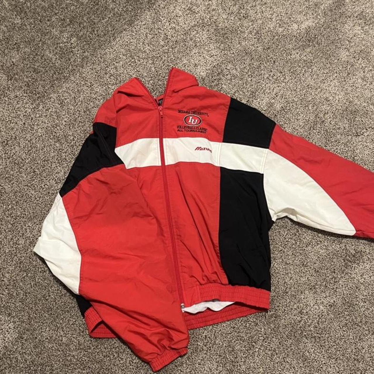 indiana university volleyball wind breaker mizuno... - Depop