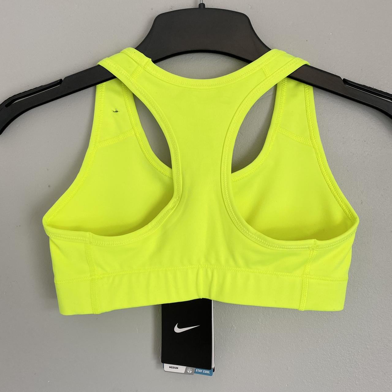 Nike neon yellow Dri-Fit sports bra , size XS / 8. - Depop