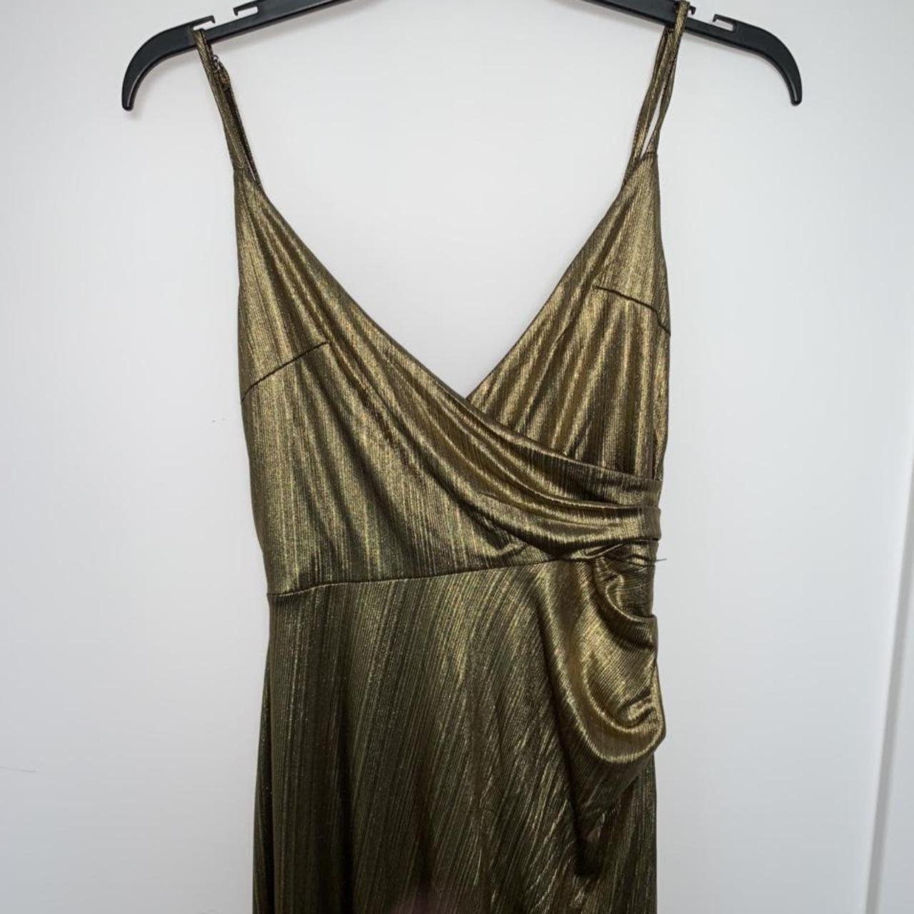 Forever 21 Women's Gold Dress | Depop