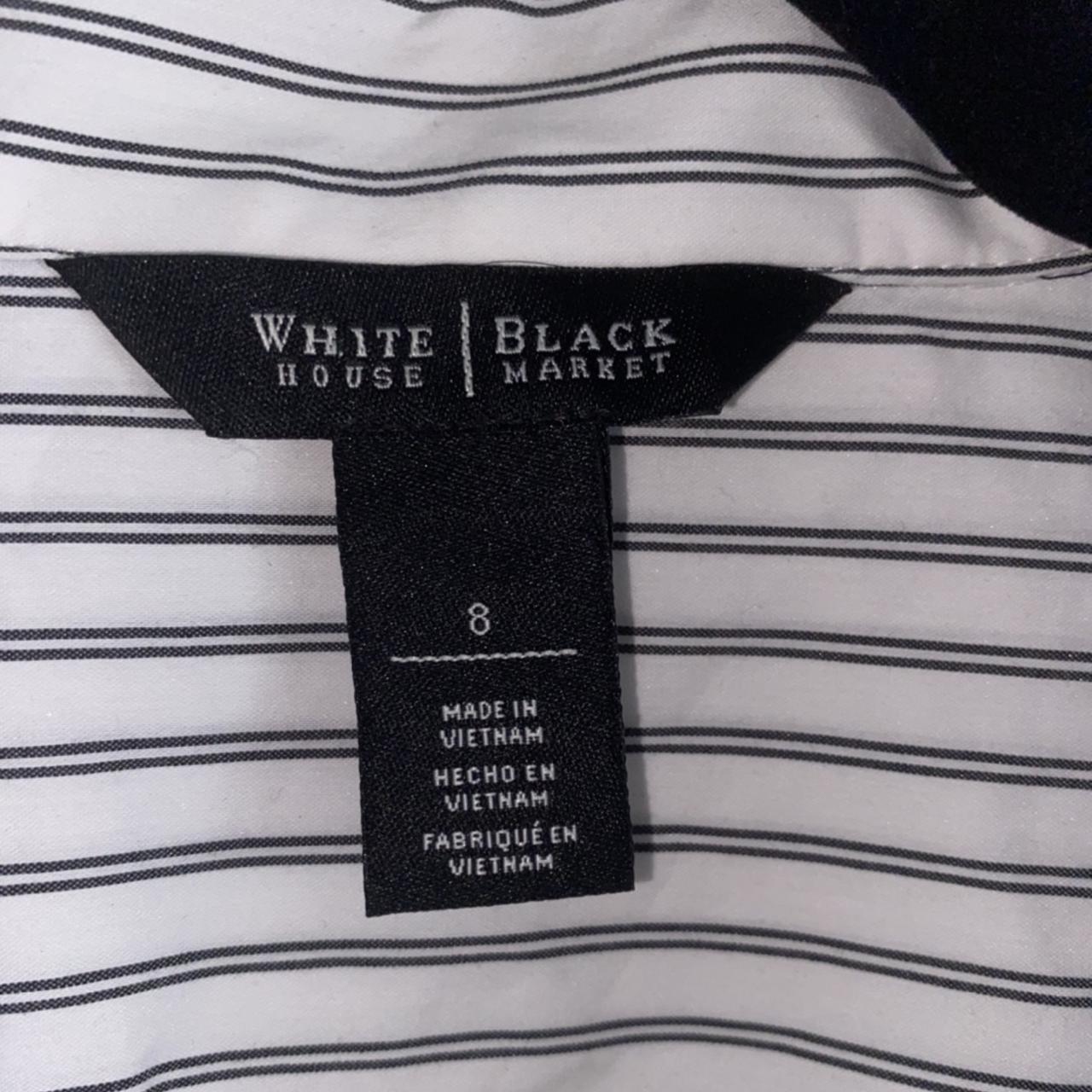 White House Black Market Women's Black and White Blouse (3)