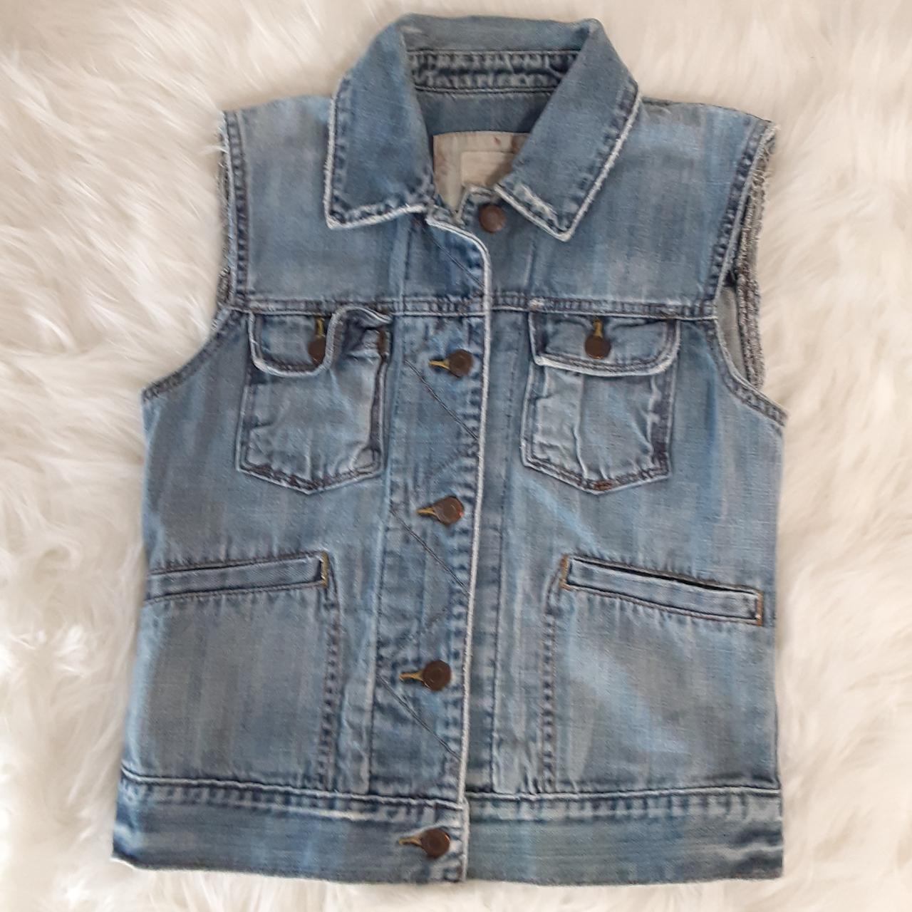 Abercrombie & Fitch Denim Vest, Vintage Women's Size... Depop
