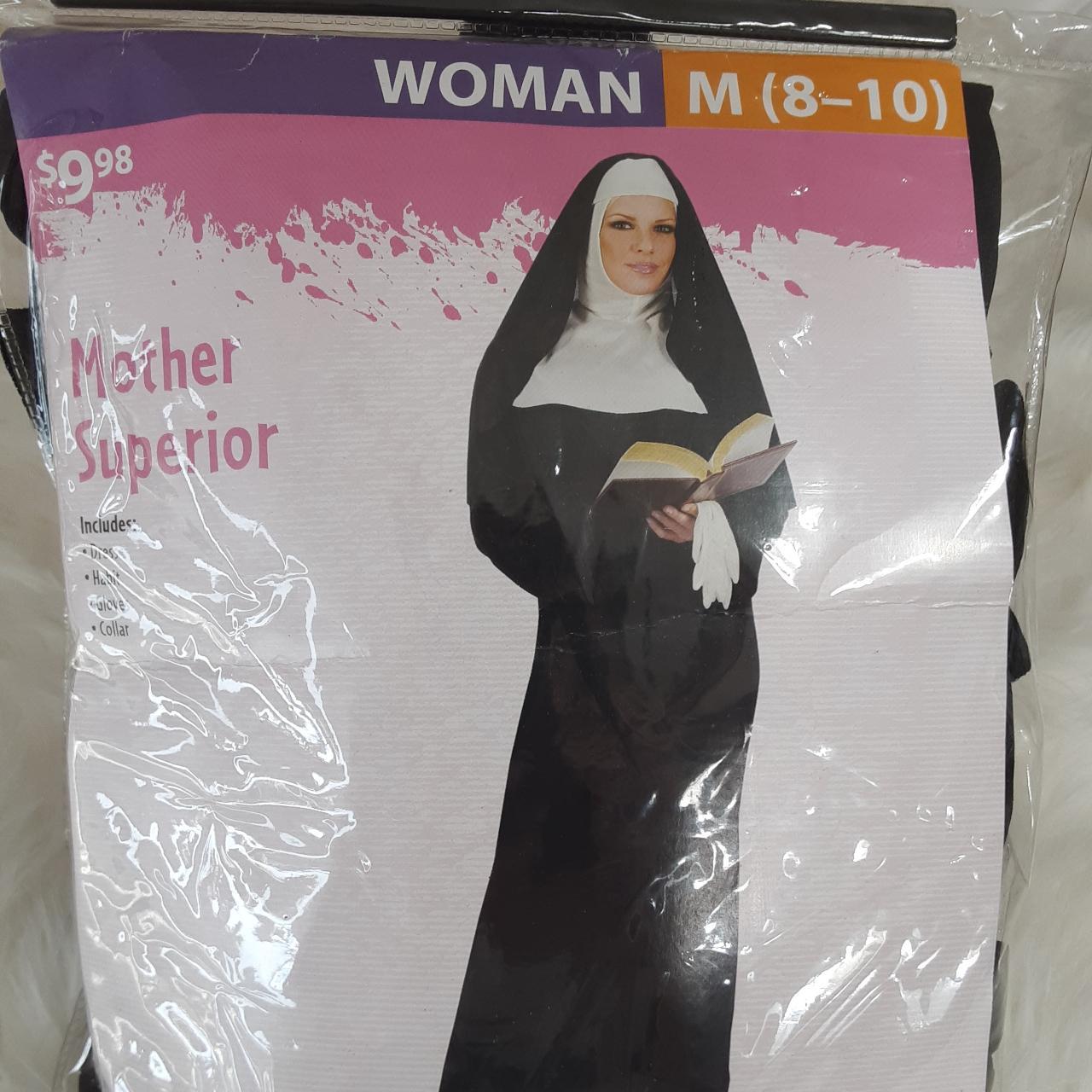 The Nun Costume - comes with the mask, neck thing, - Depop