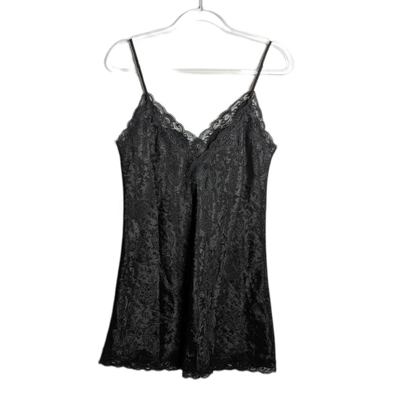 Victoria's Secret Gold Label Black Slip Negligee... - Depop