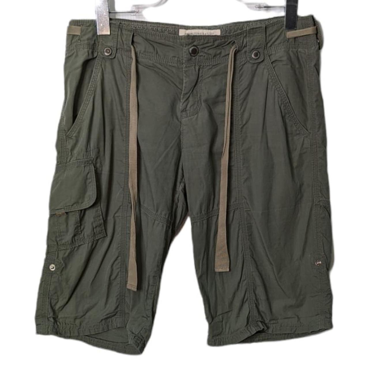 Y2K Abercrombie & Fitch Cargo Shorts Green Low Rise... - Depop