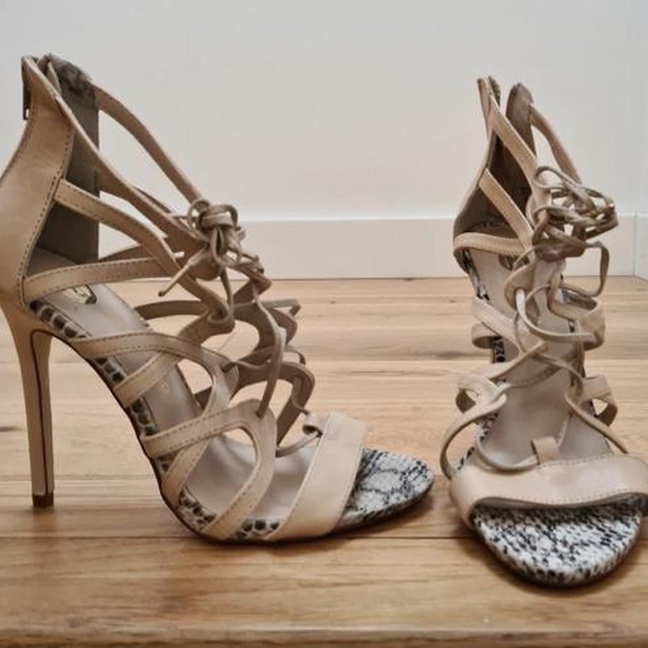 River island size nude snakeskin heels RRP: Depop