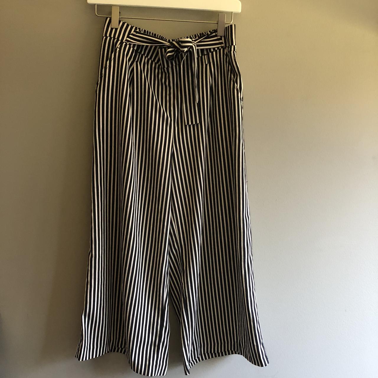 Cynthia Rowley Women S Black And White Trousers Depop