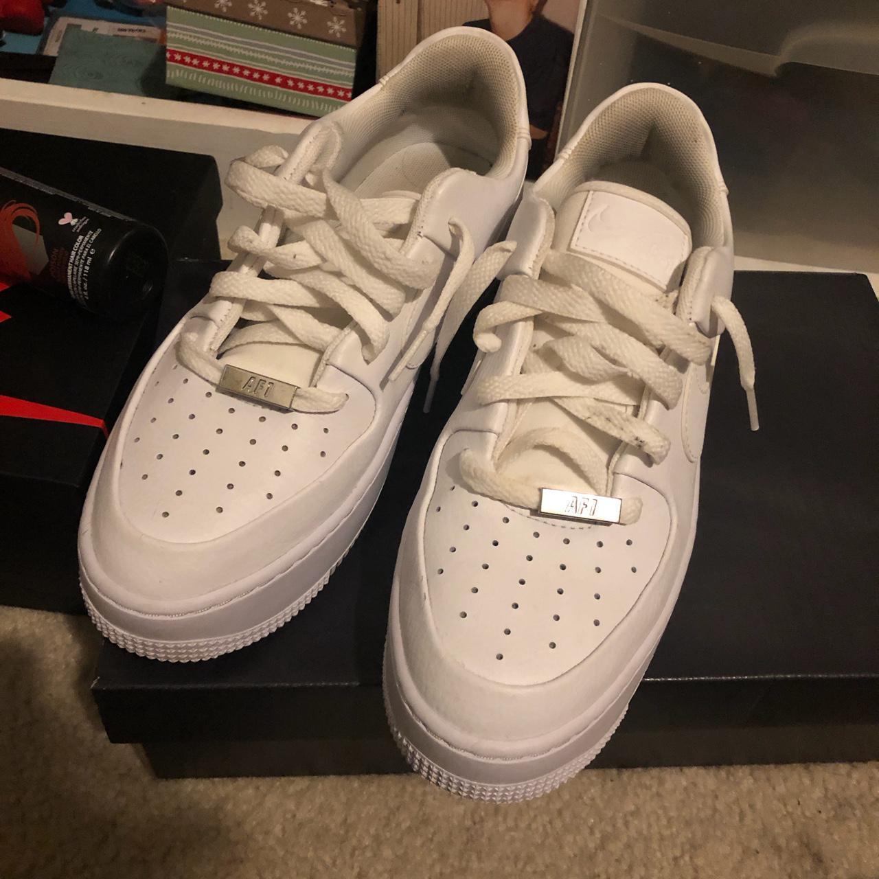 Air Force 1 Sage low Size W8 M6.5 used good - Depop