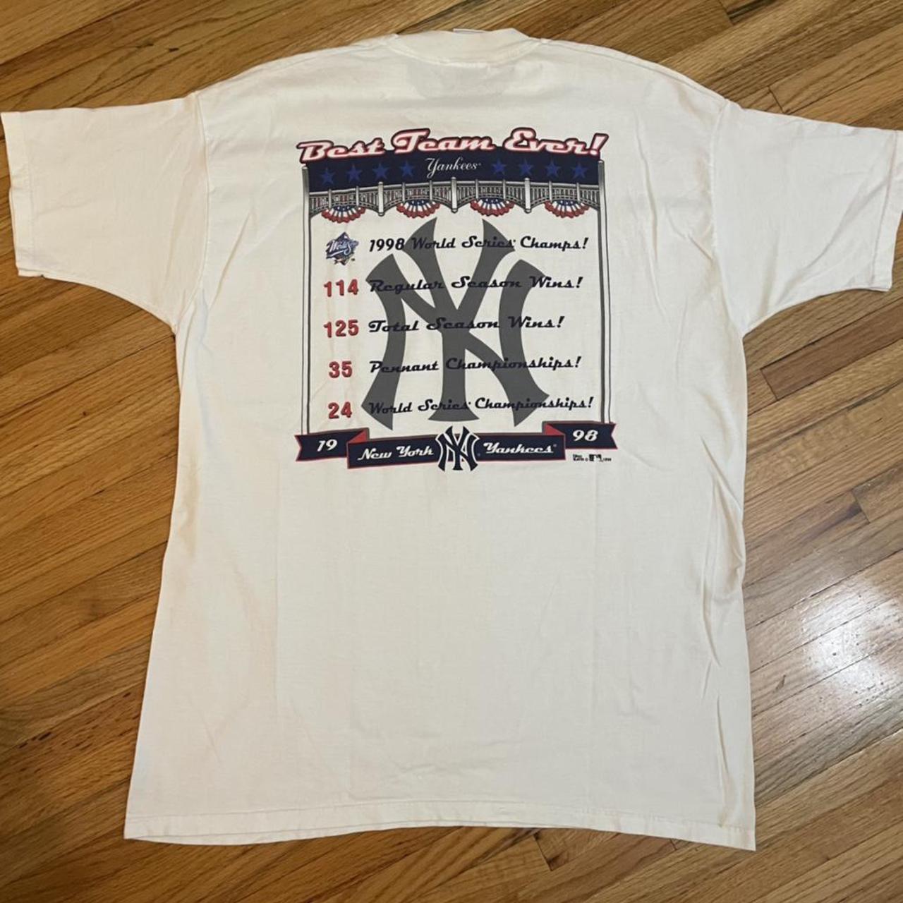 Yankees vintage 98 world series shirt. Marked as - Depop