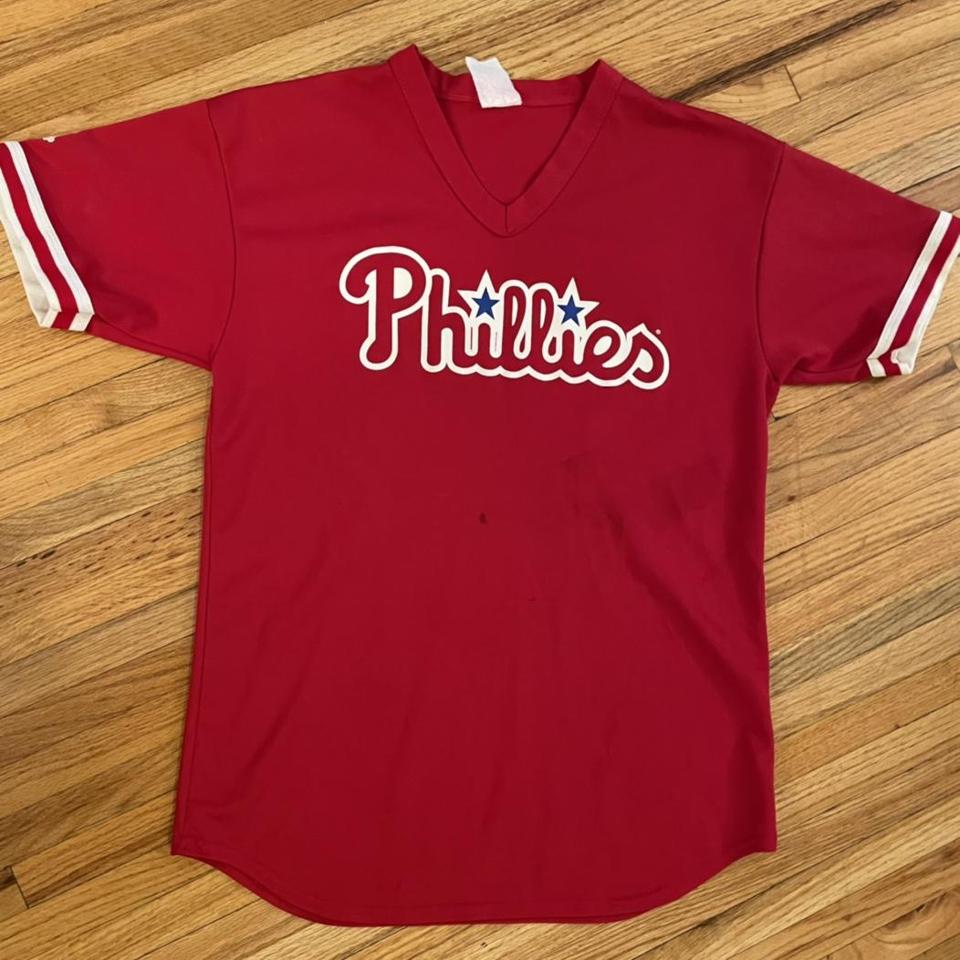 Vintage 1980s Majestic MLB Phillies Jersey Size: - Depop