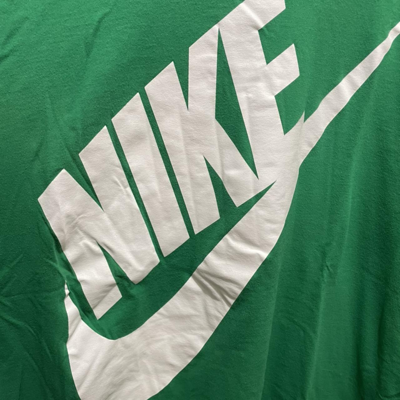 Nike Green Swoosh T-Shirt Fits XL #nike #swoosh... - Depop