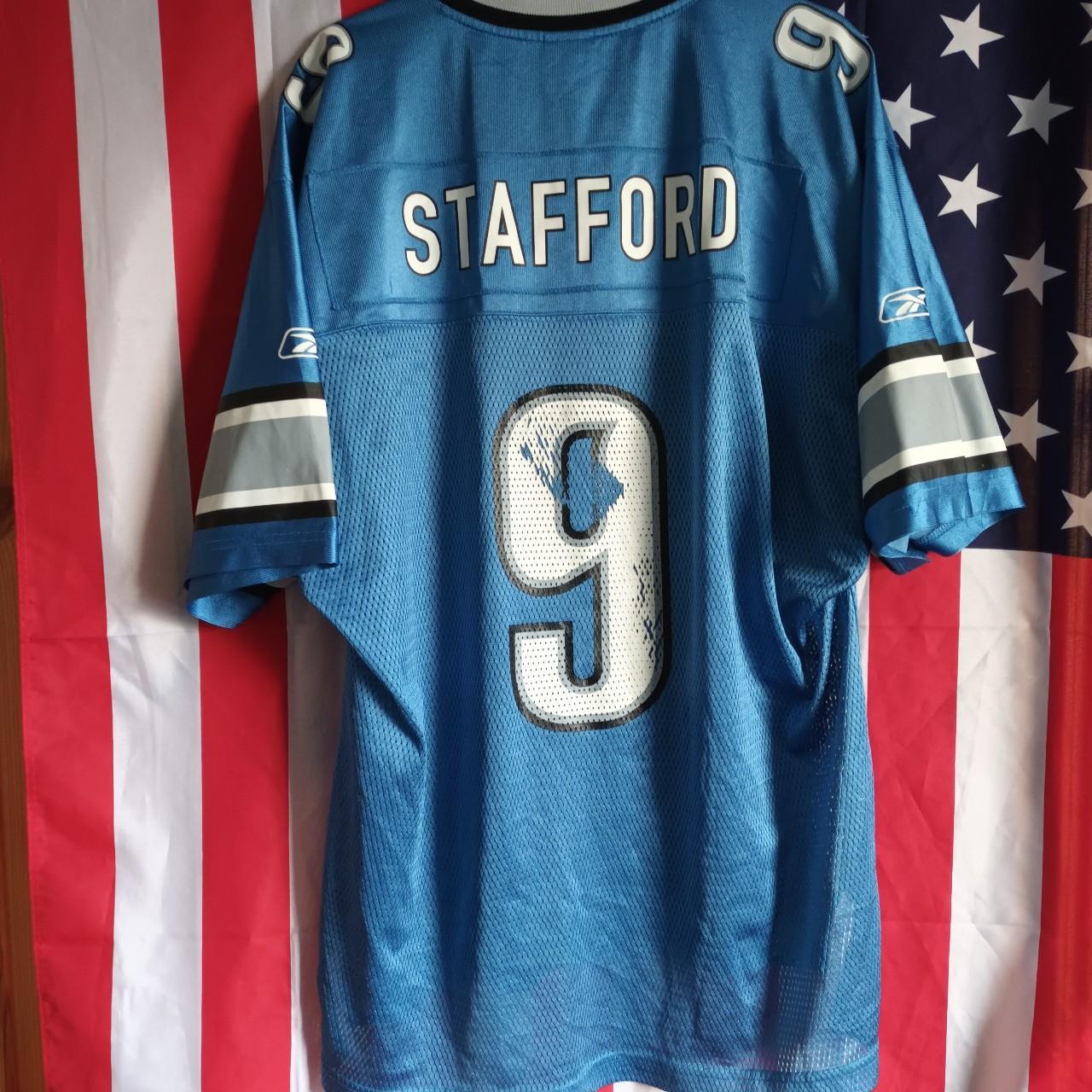 Detroit Lions Stafford # 9 Blue T shirt Football - Depop