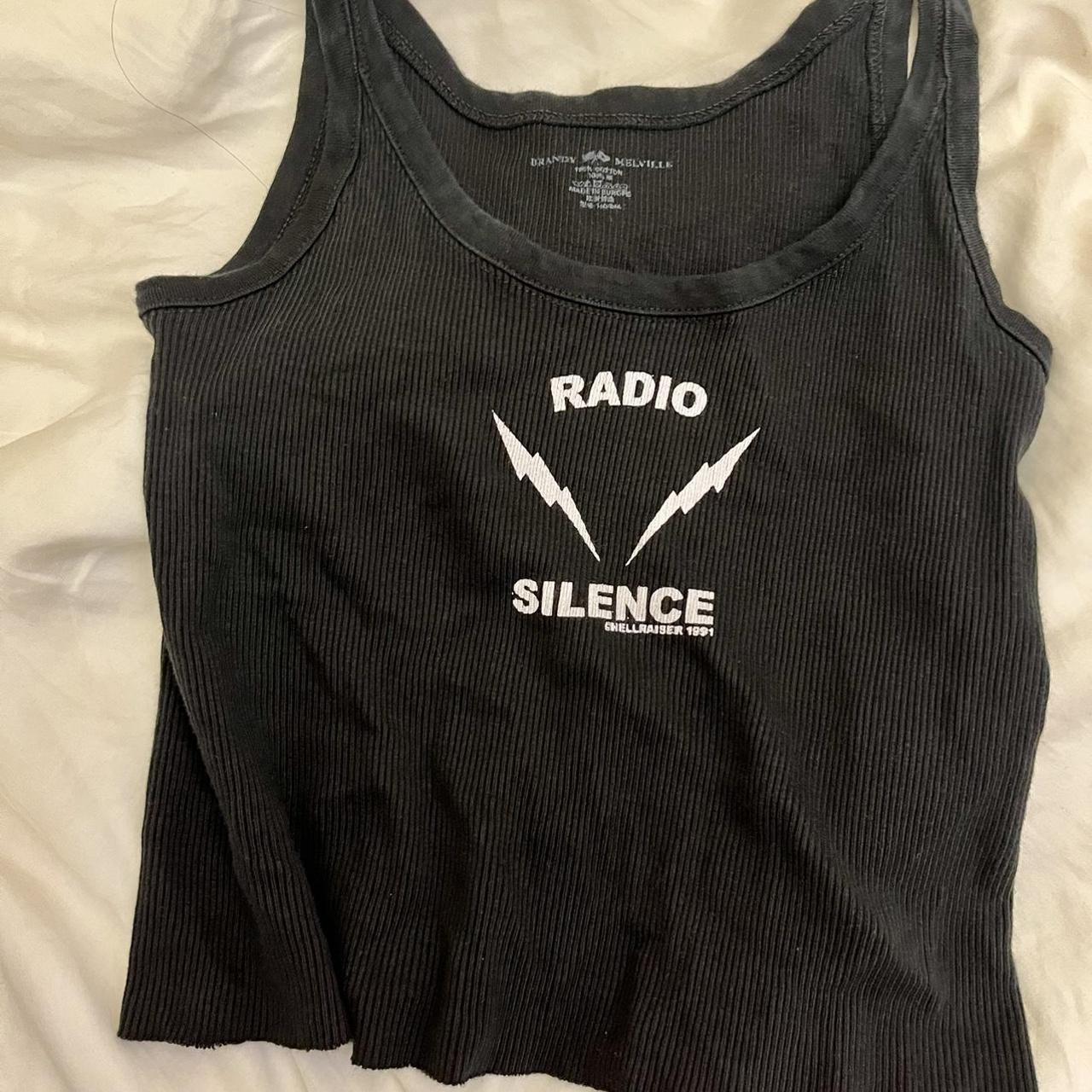 Brandy Melville Radio Silence Mini Crop Top John Depop brandy-melville-radio-silence-tee-best-fits-a-depop