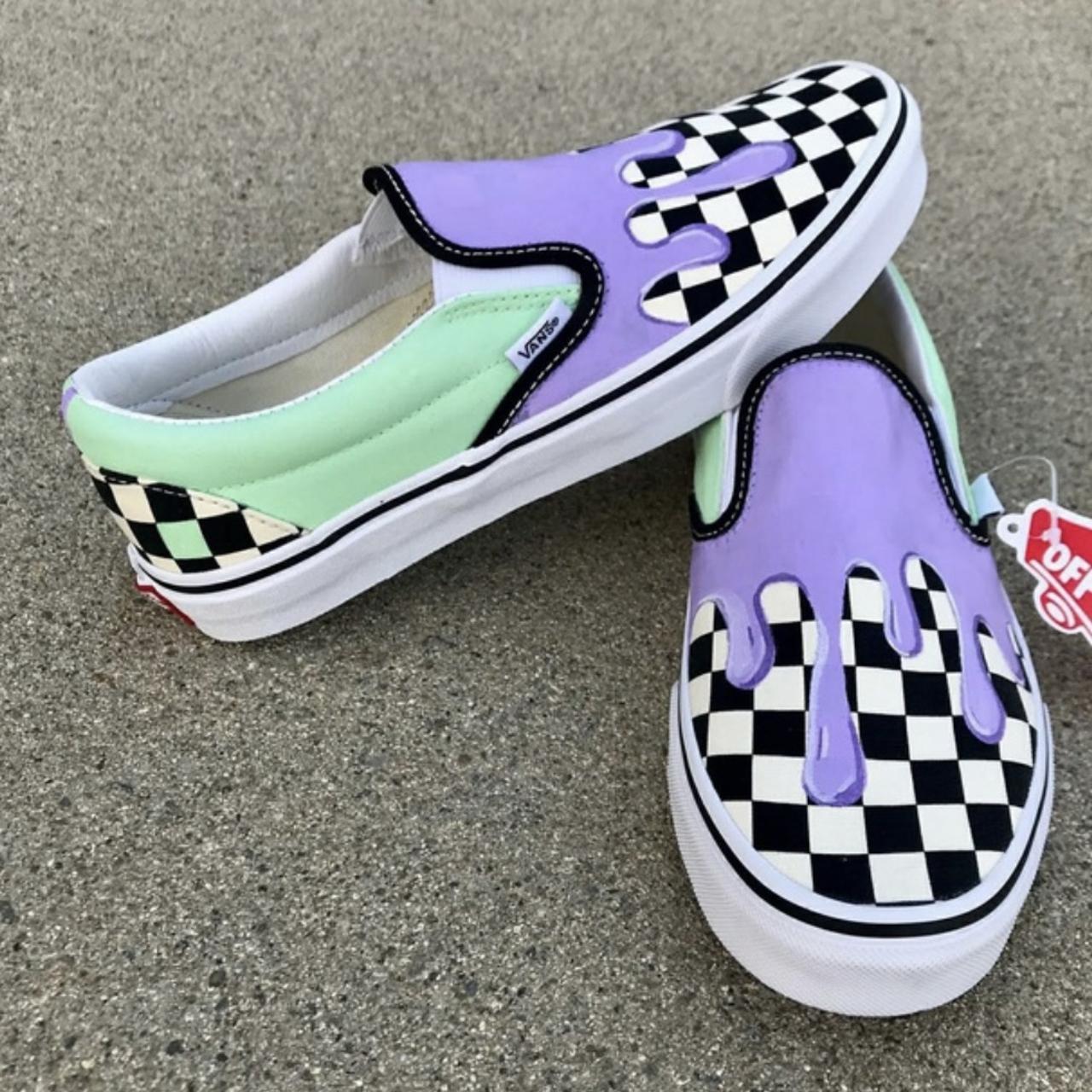 Vans Drip Pastel Custom Vans Uni Sex Non Depop 