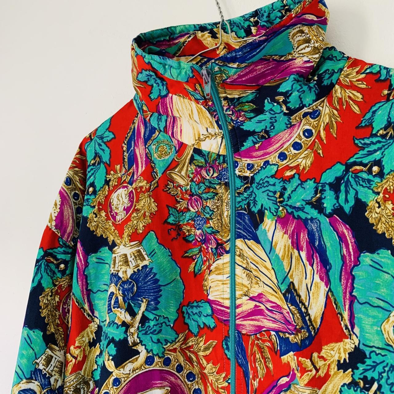 Women's Red and Gold Jacket Depop