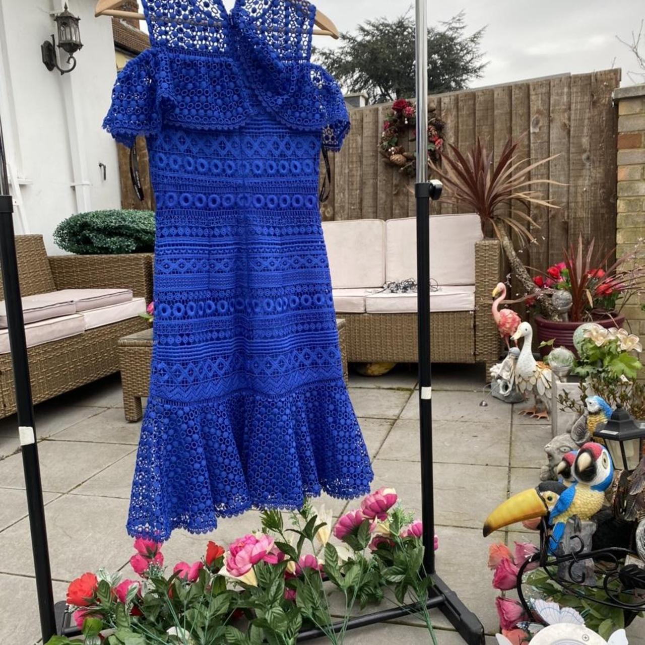 Brand new Karen Millen ruffle neck lace dress with... Depop