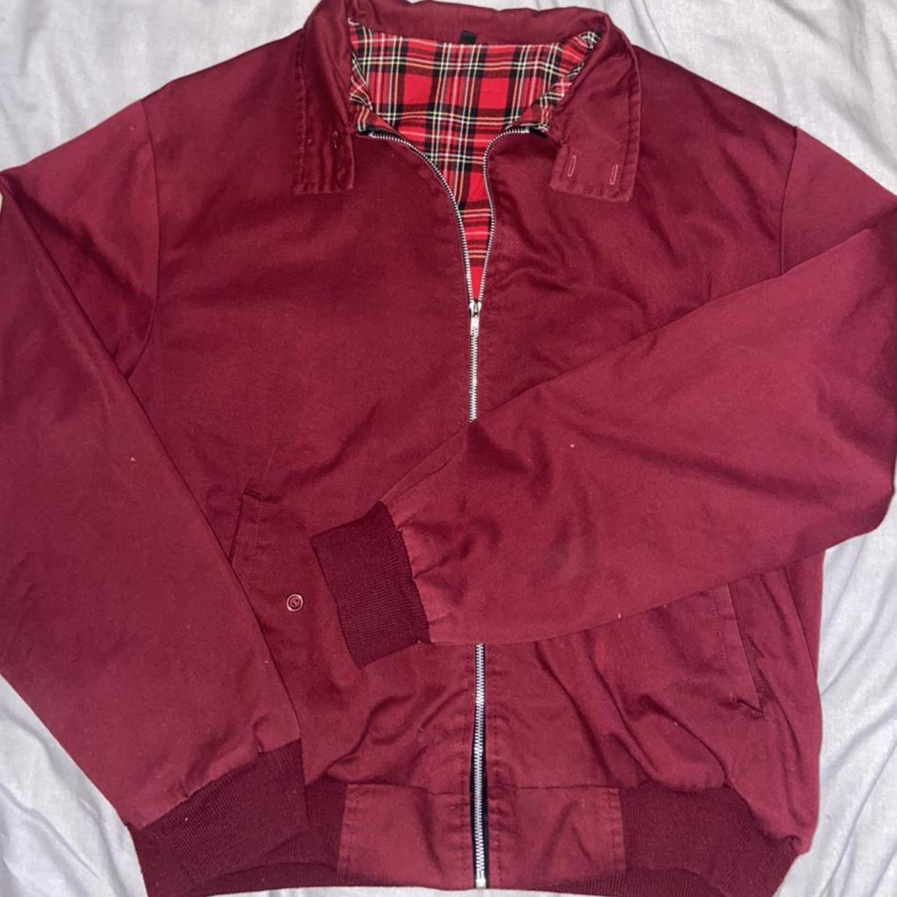 plain red windbreaker