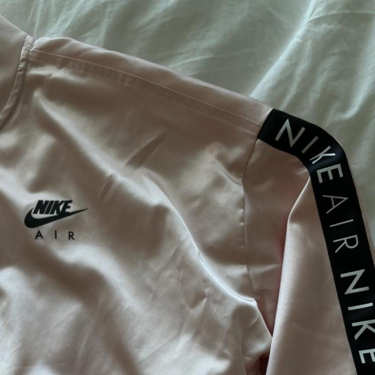 BABY PINK NIKE AIR SATIN BOMBER STYLE JACKET Satin... Depop