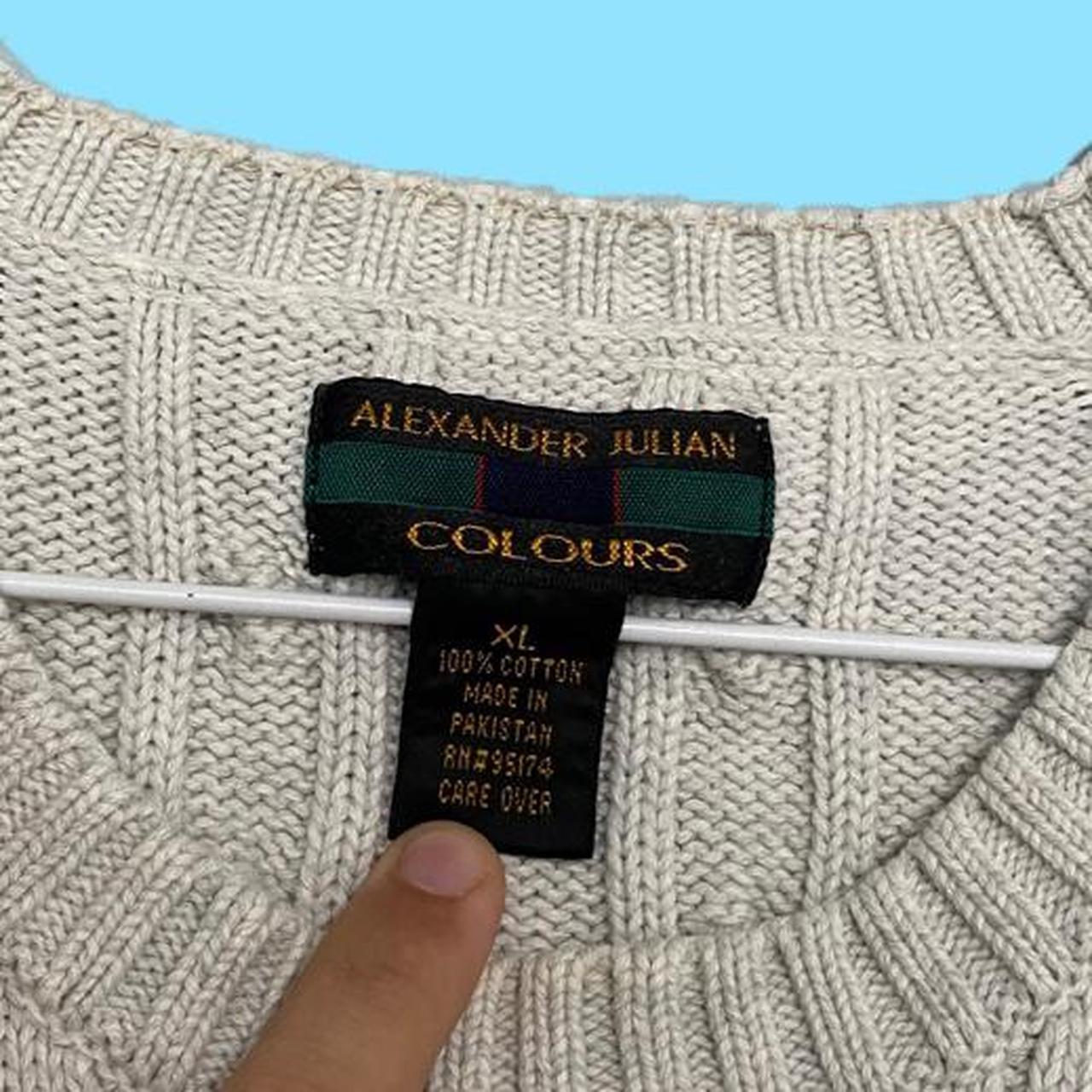 Alexander Julian Colours Knitted Sweater Size... - Depop