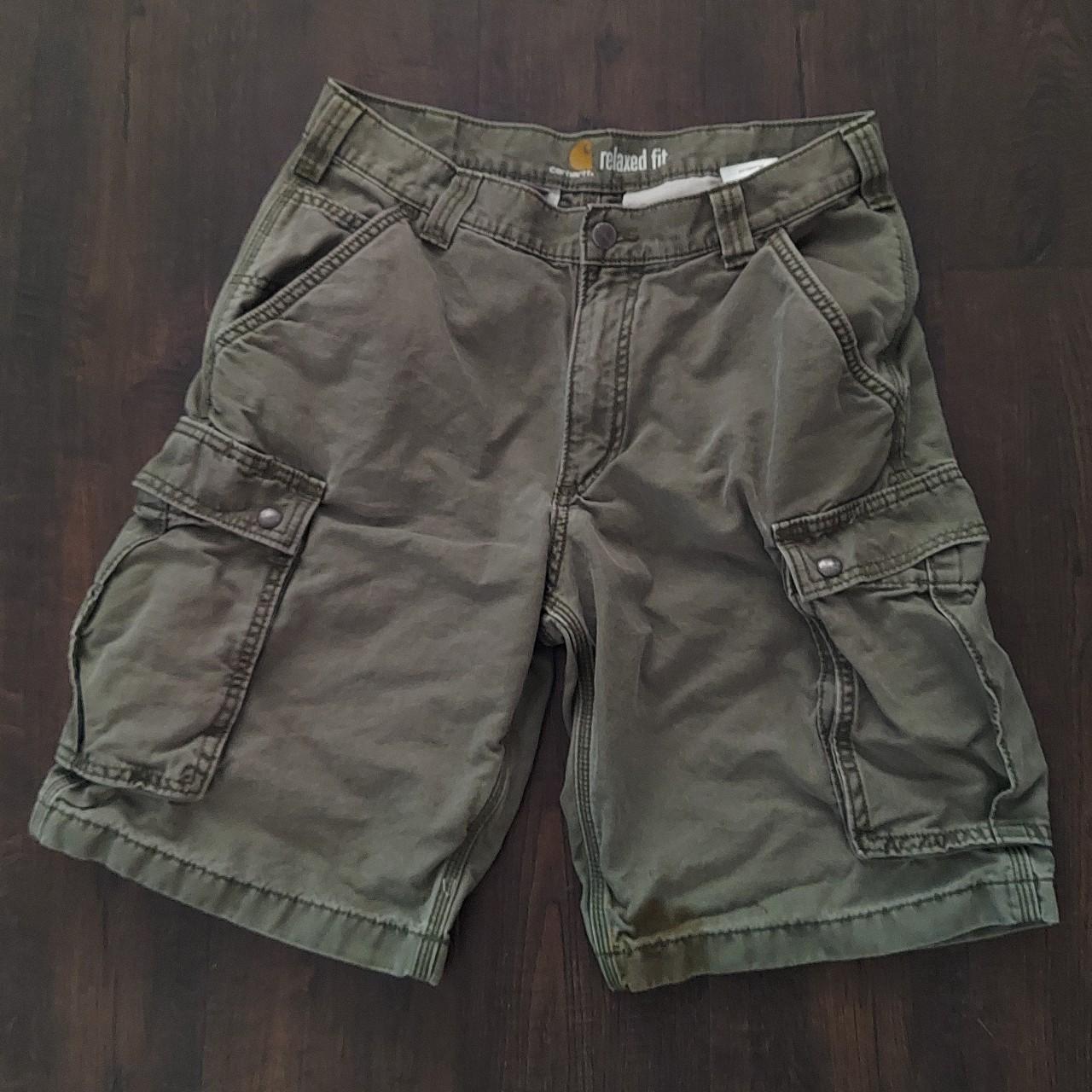 vintage carhartt shorts carhartt cargo shorts army... - Depop