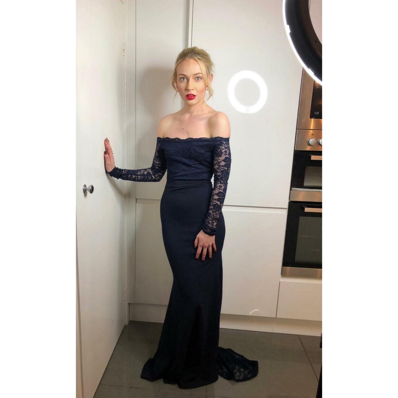 Missguided bridesmaid hot sale navy