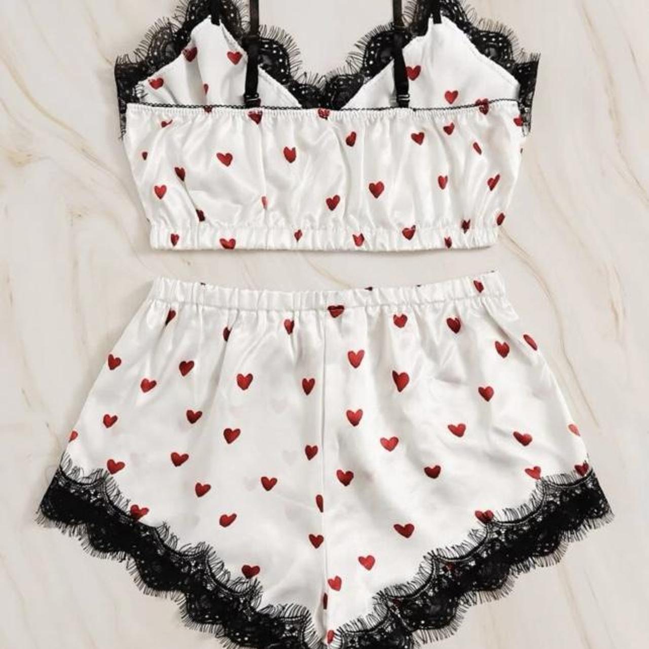 Shein cute pajama Next day shipping! cute satin... Depop