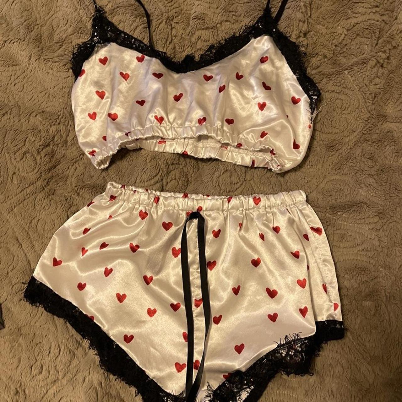 Shein cute pajama Next day shipping! cute satin... Depop