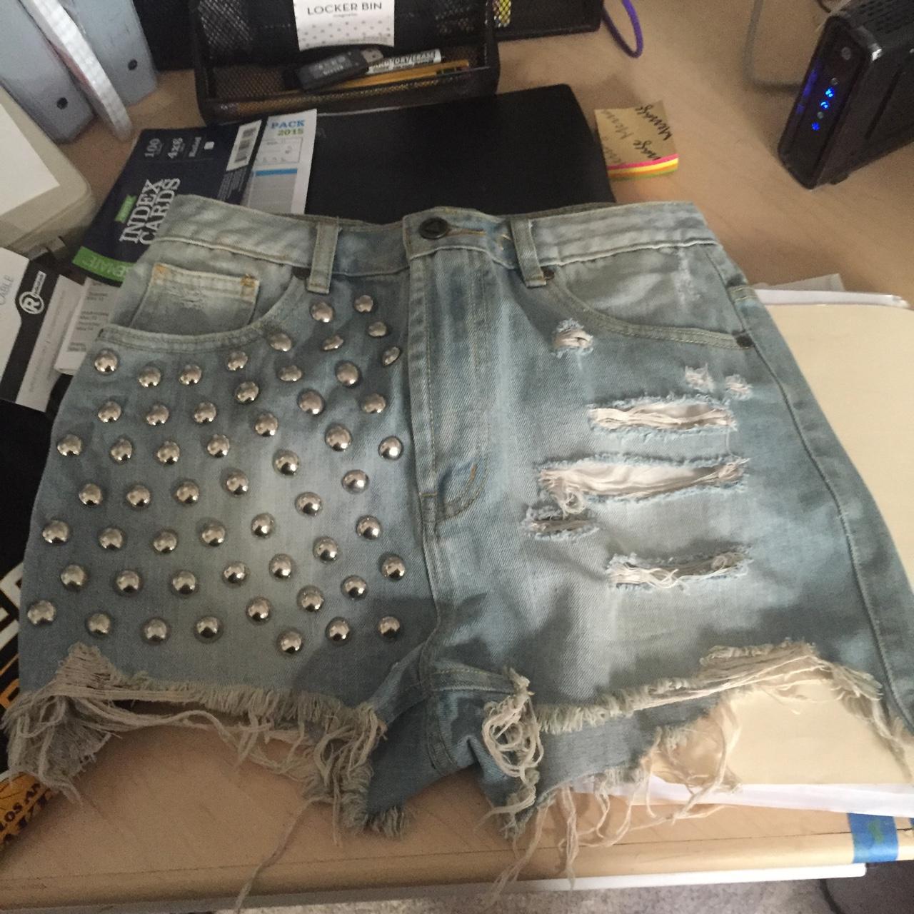 unif-shorts-practically-new-no-damage-to-studs-or-depop