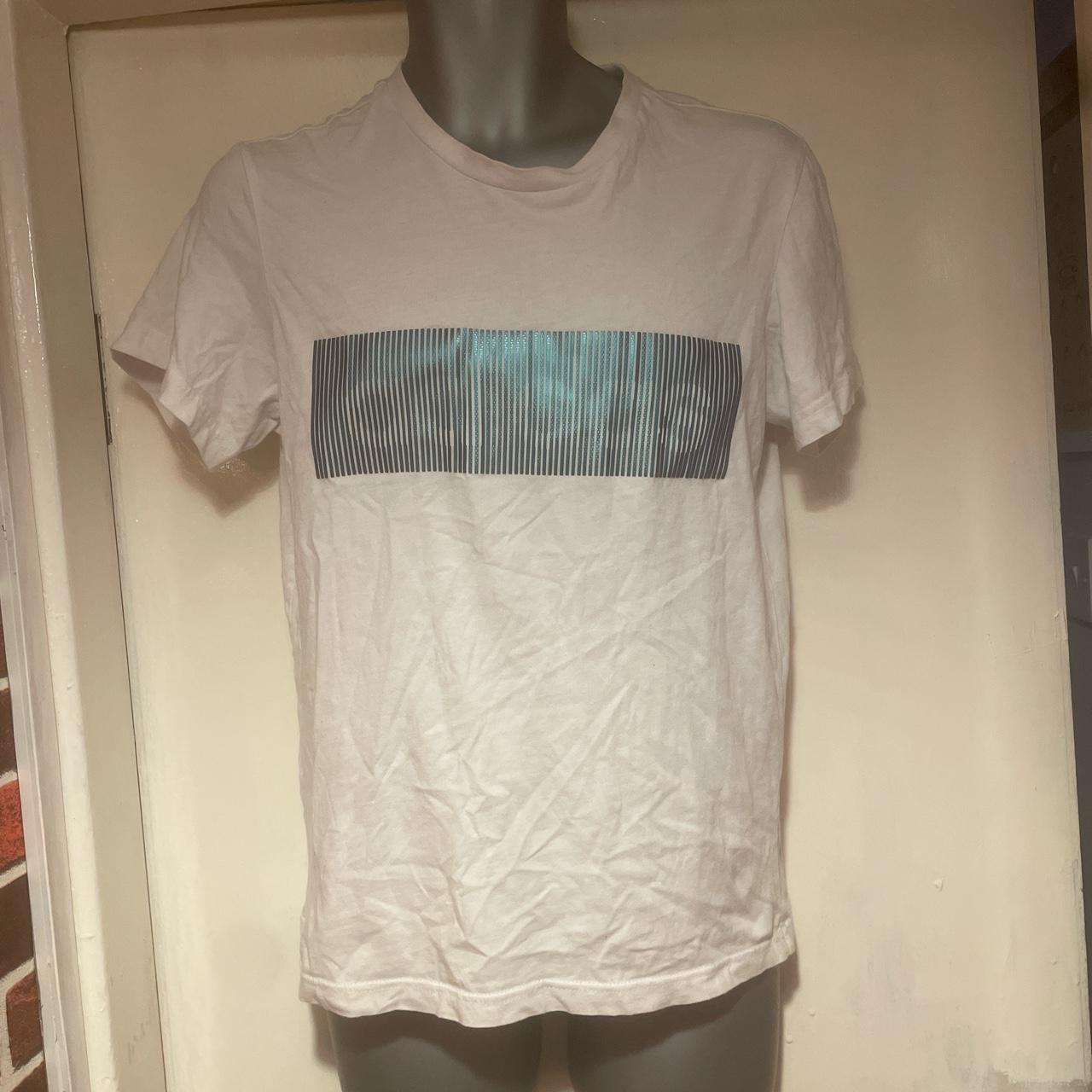 Adidas Men's White and Blue T-shirt | Depop