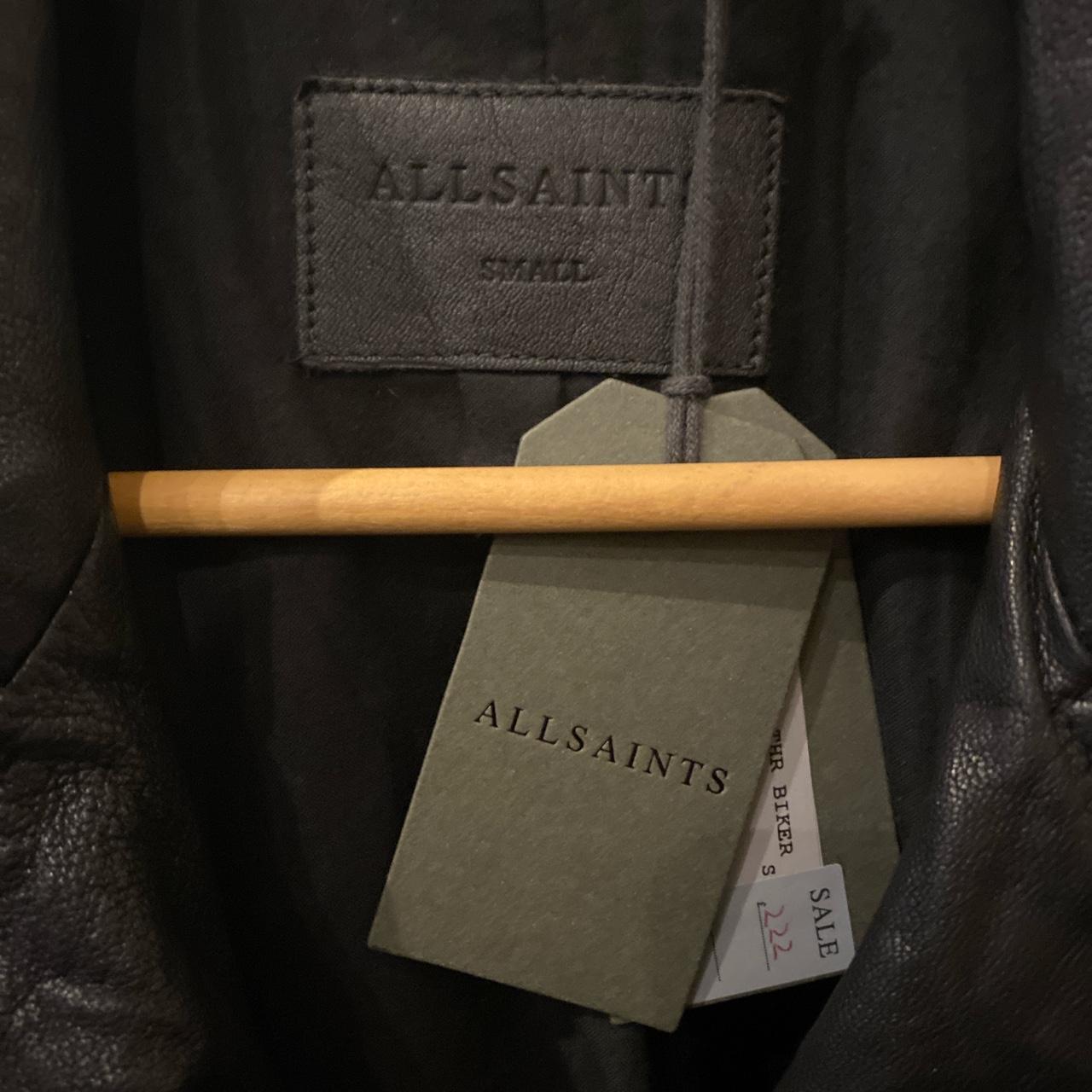 All Saints Black Kushiro Leather Jacket,