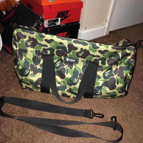 Bape small duffel bag green camo✓ All items on my - Depop