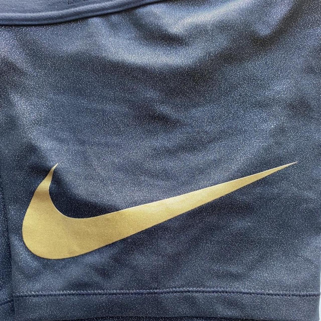 Glitter and gold Nike pro shorts! 3 inch inseam!... - Depop