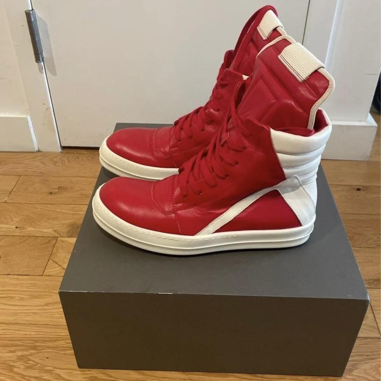 Rick owens geobasket red milk RICK OWENS - SHOES - Rick Owens