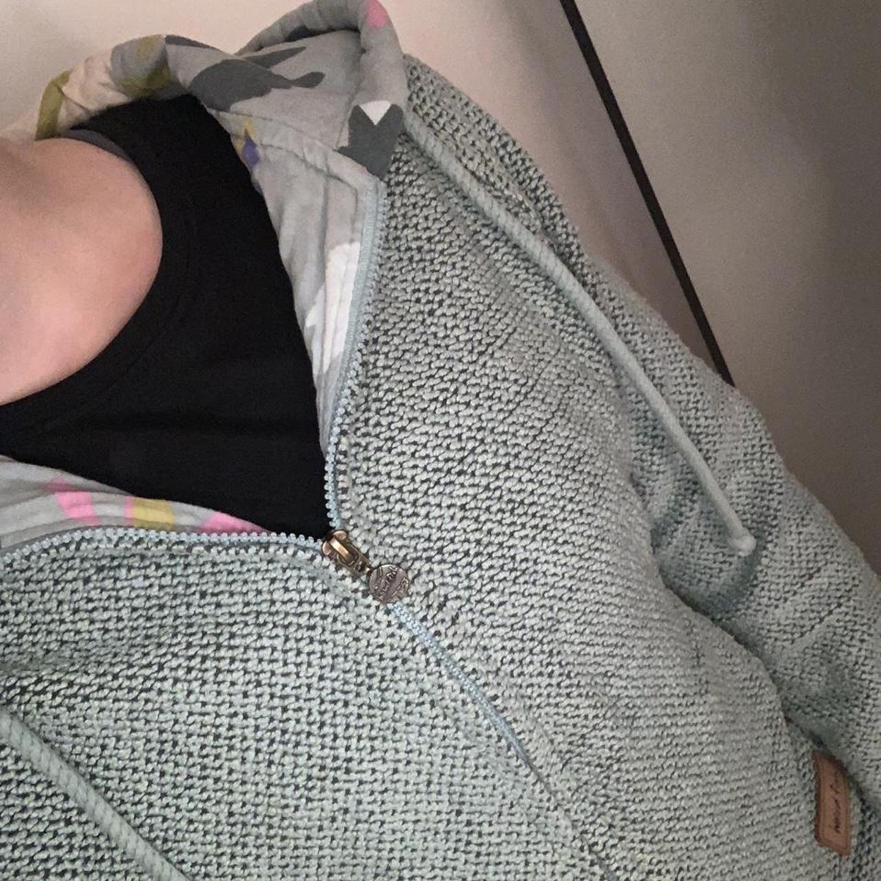 weird fish zip up hoodie