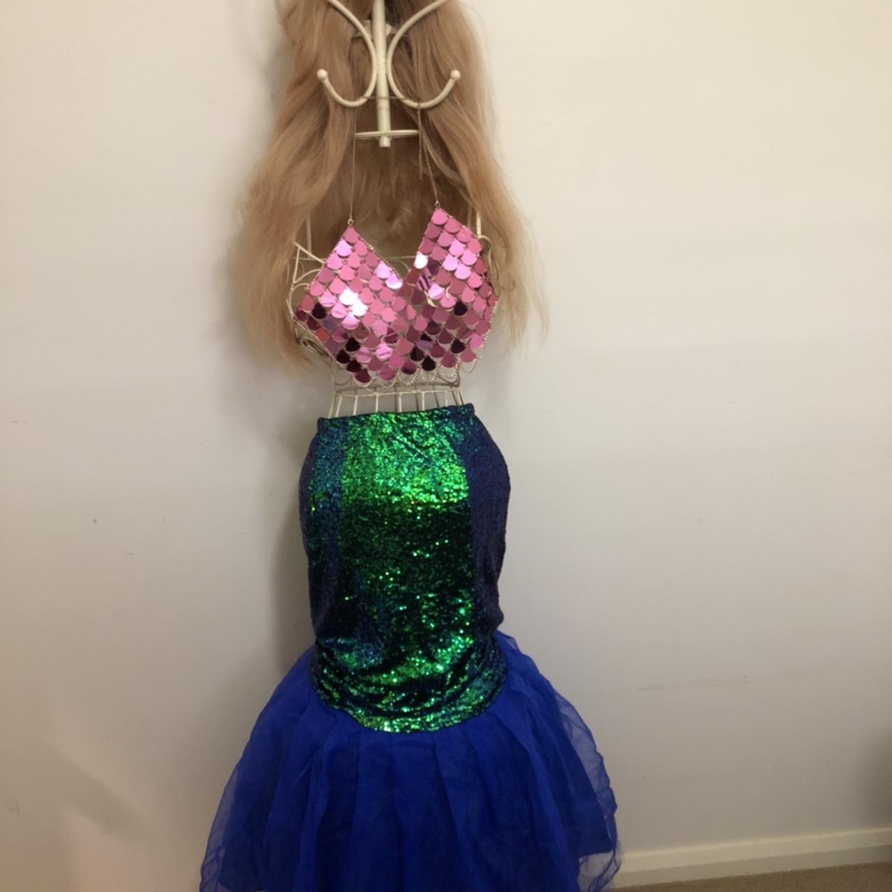 Mermaid Princess Costume Sequins Halloween Dress Up Costumes