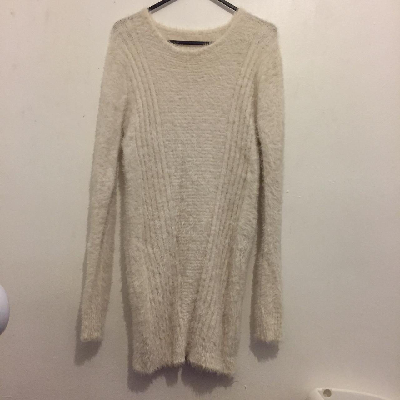 Extremely soft white fluffy oversized jumper Very... - Depop