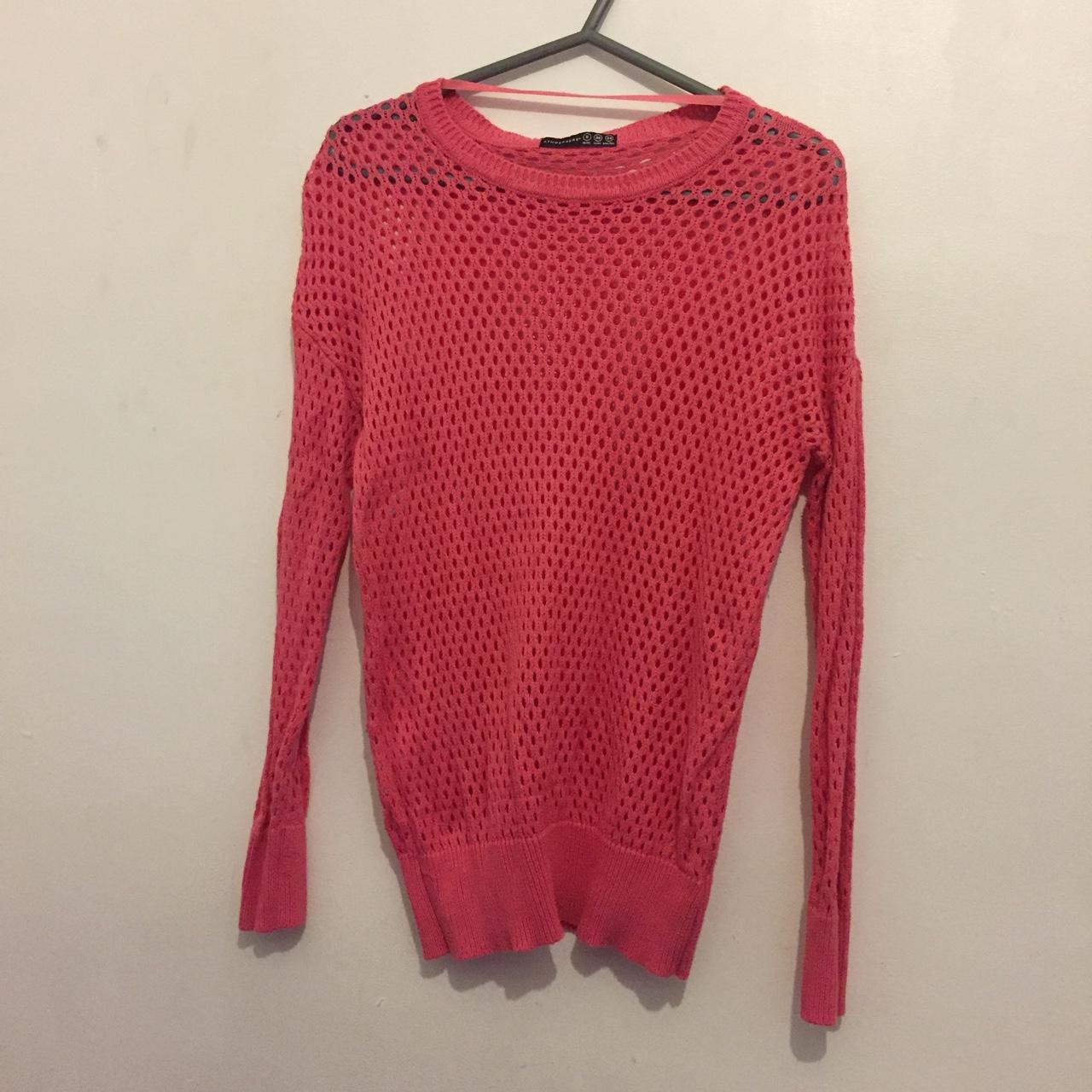 Bright pink holy jumper Size 8 but more like 10/12... - Depop