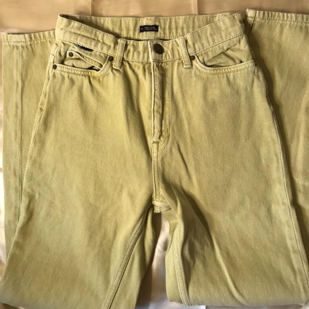 A mustard yellow urban outfitters mom jeans!... - Depop