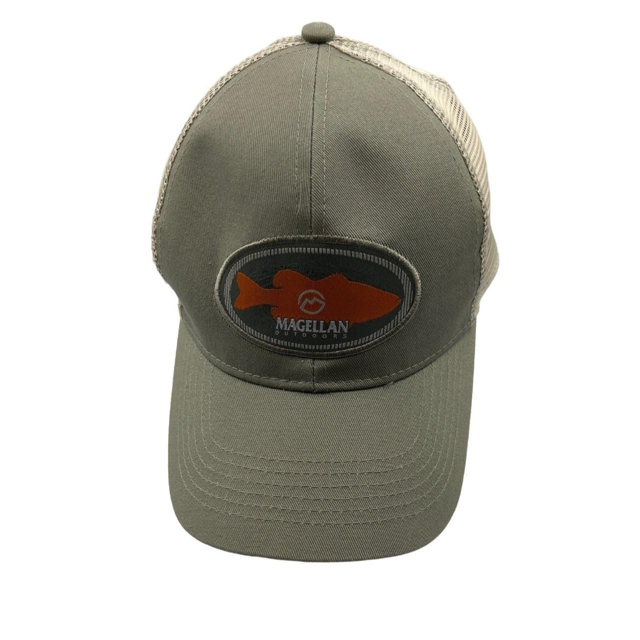 Magellan Outdoor Gray Logo Fish Snapback Hat - Depop