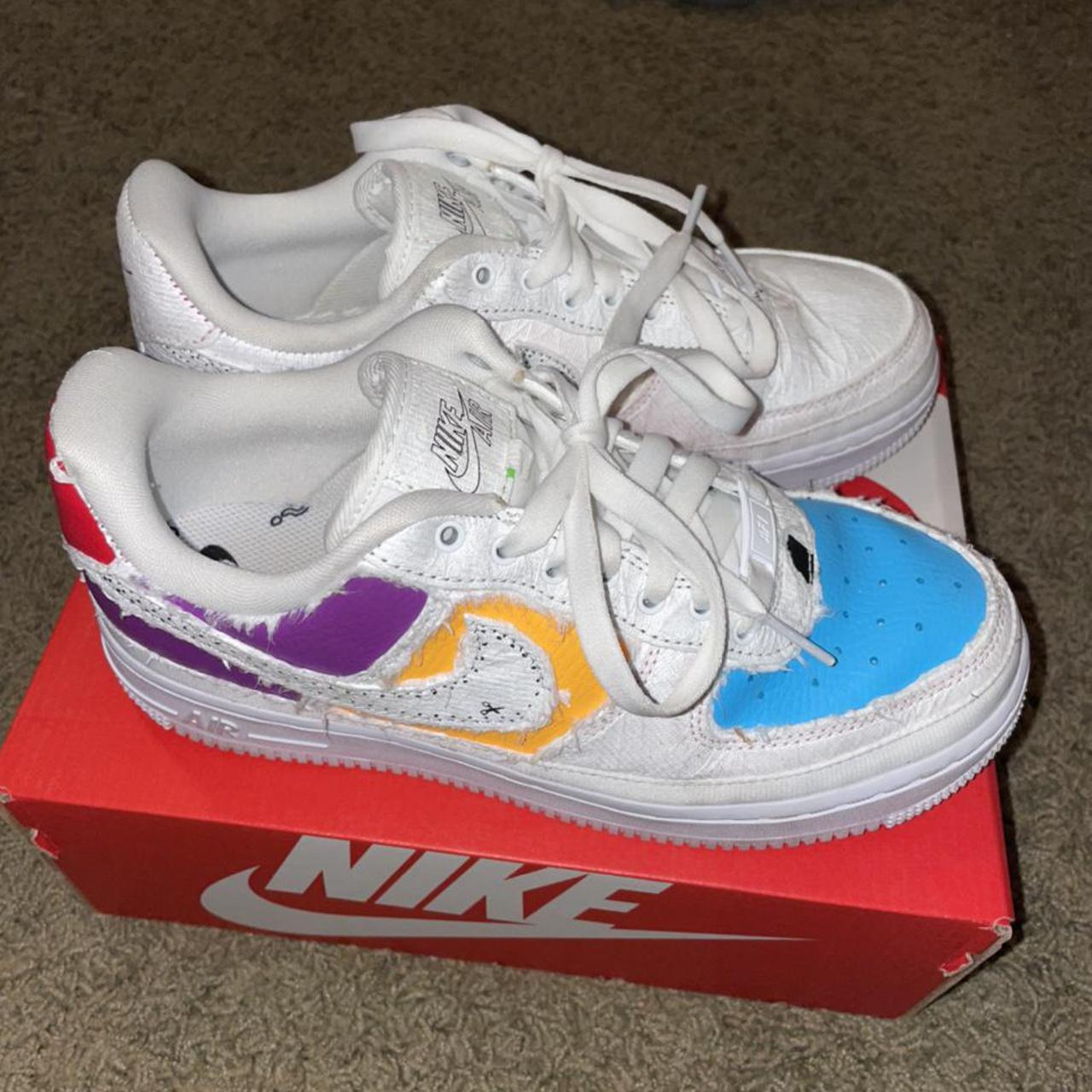 Nike Air Force 1 Sun Club. Size 5Y fits W6.5. Barely - Depop