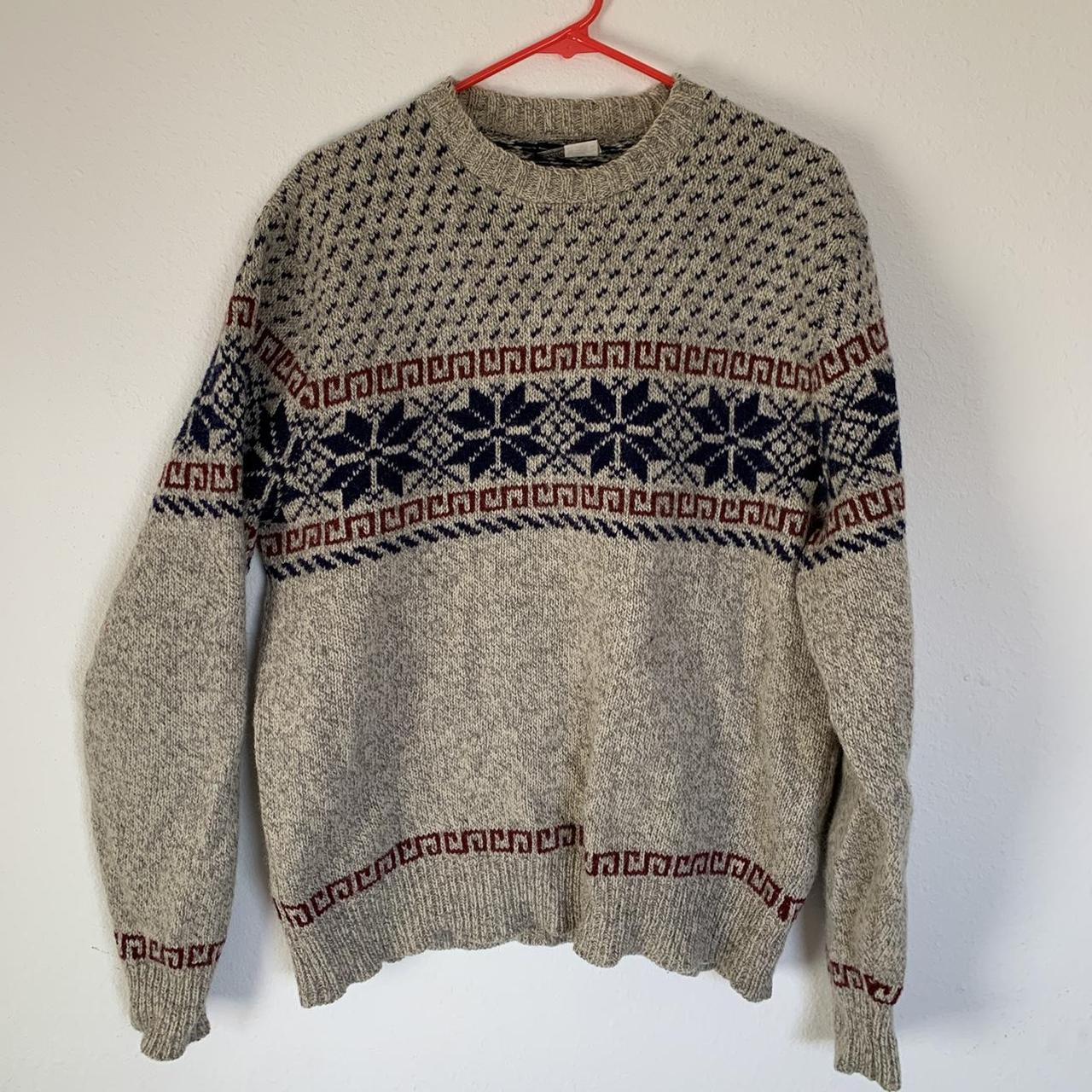 Vintage 90s lands end fair isle wool sweater. This... - Depop