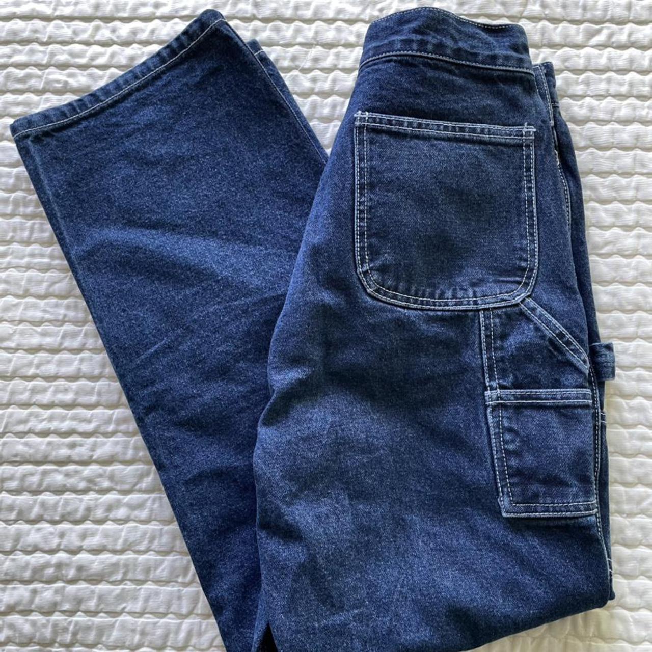 brandy melville talia dark wash jeans! so cute and... Depop