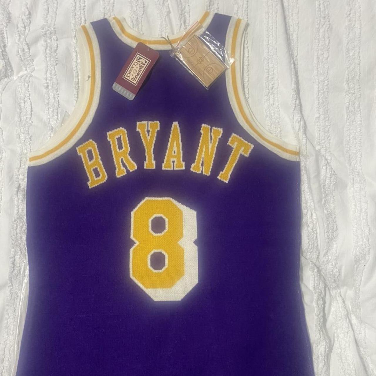 MITCHELL & NESS X CLOT M&N LA LAKERS KNITTED JERSEY... - Depop