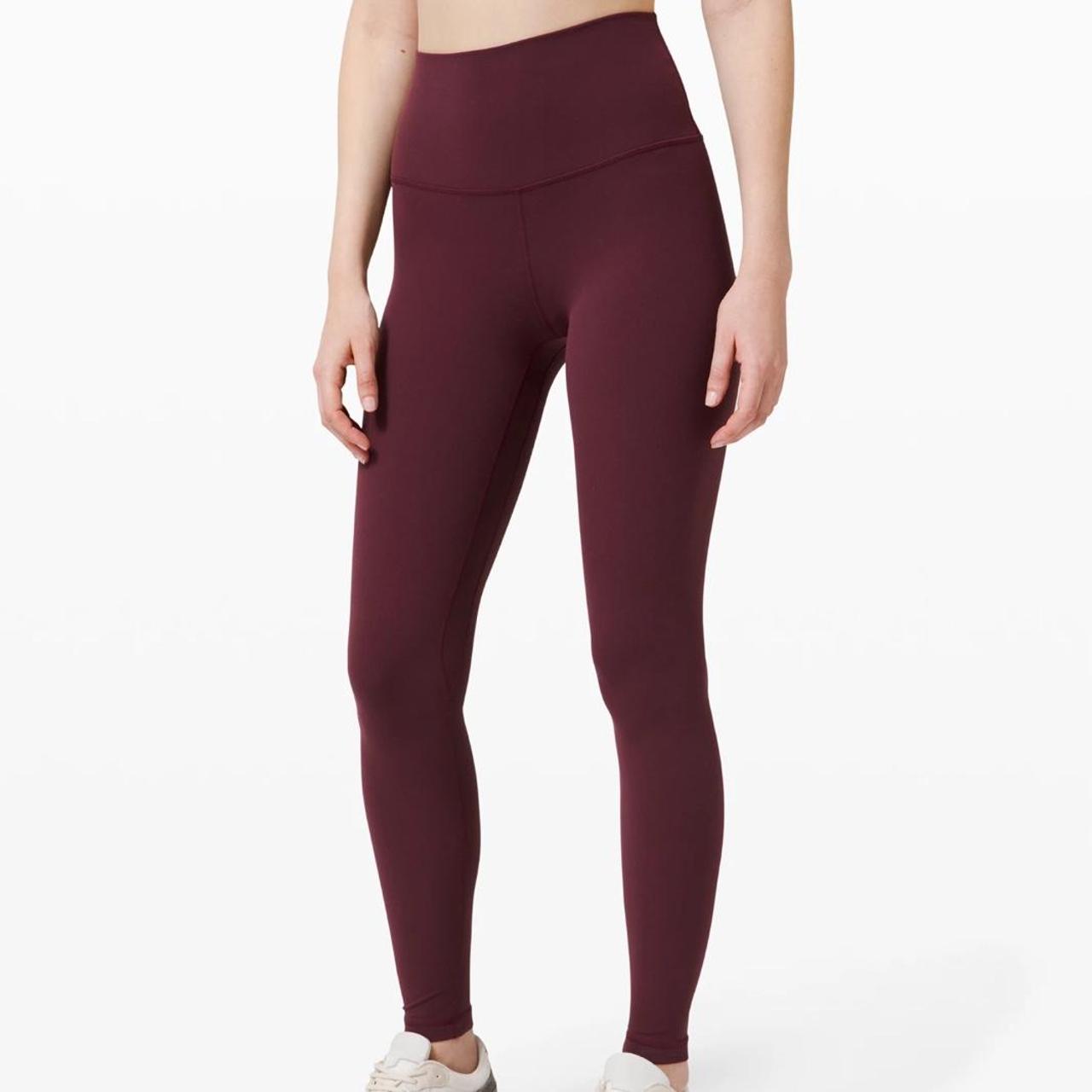 lulu maroon leggings