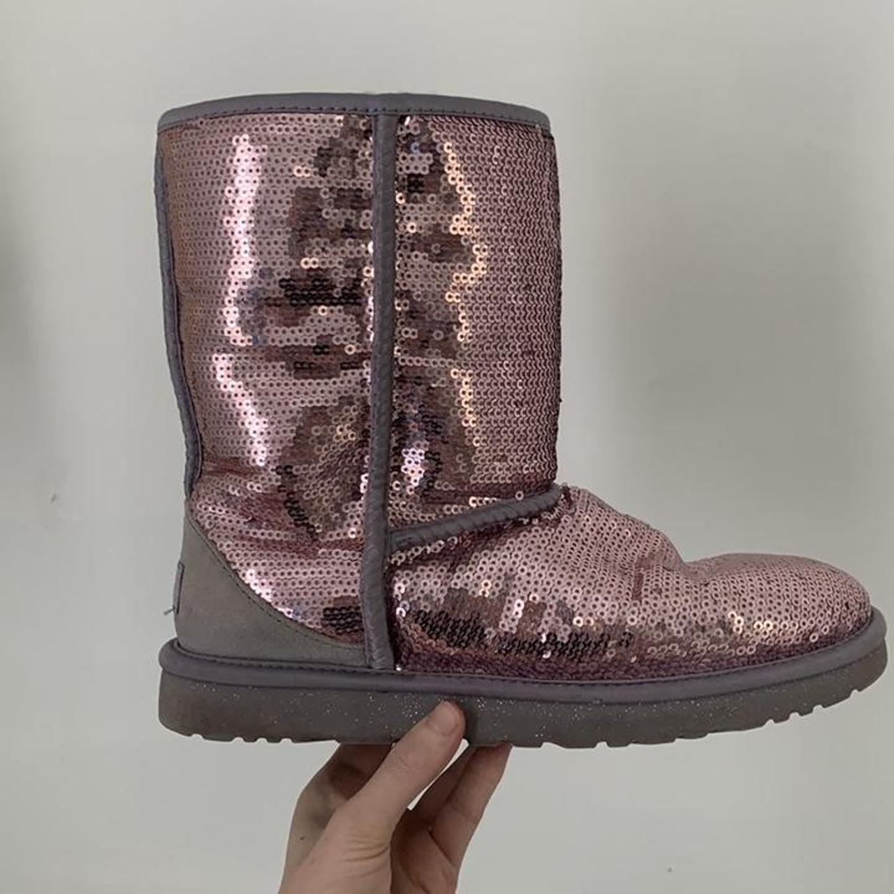 ugg sequin boots pink