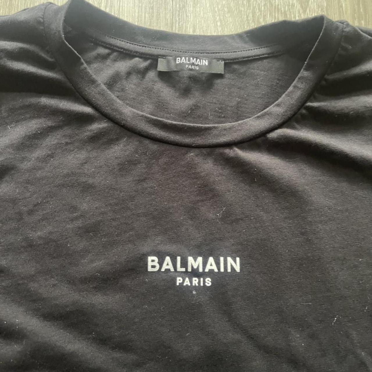 Balmain Women's Black T-shirt | Depop