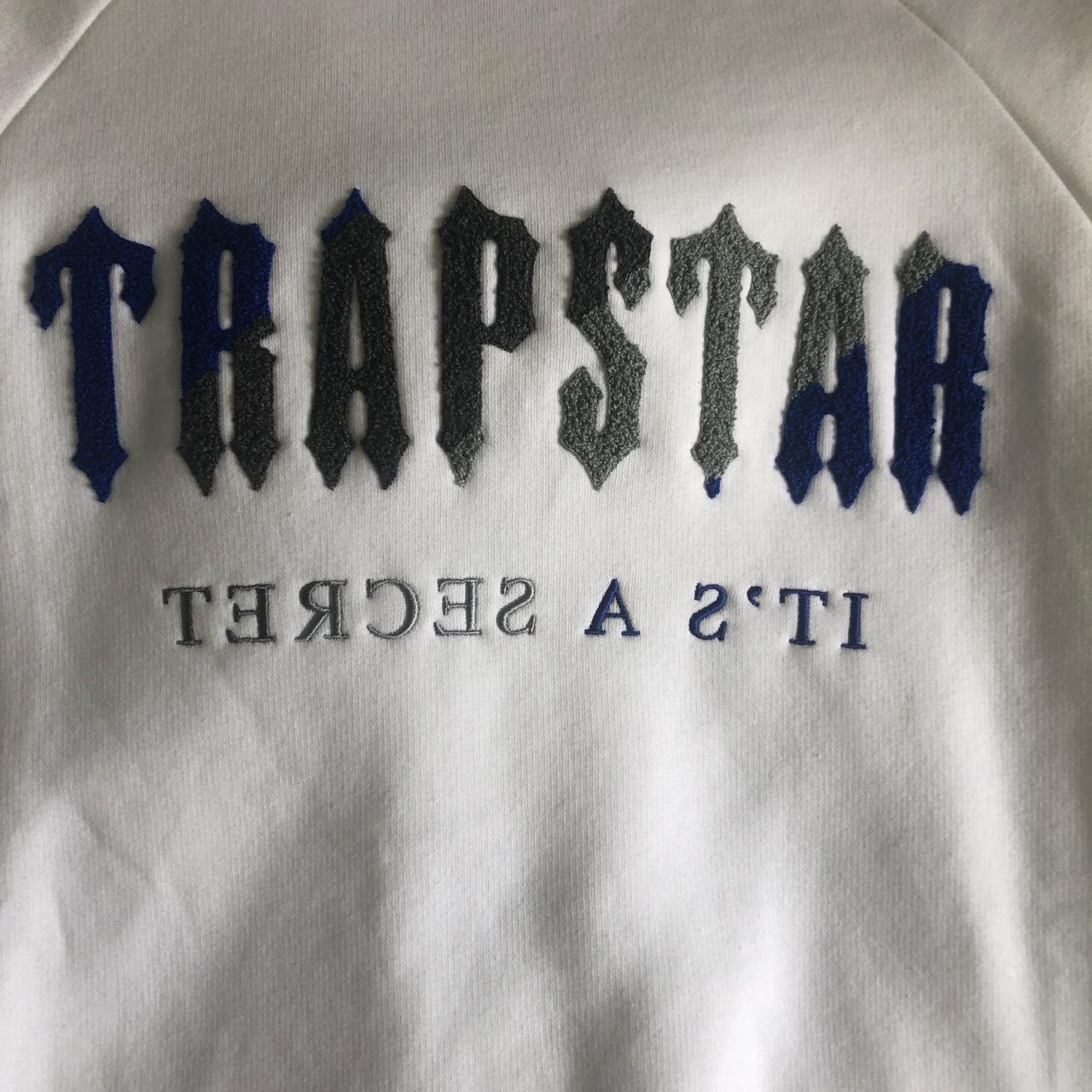 Trapstar Sweatshirt White/Blue/Grey Chenille Size Depop
