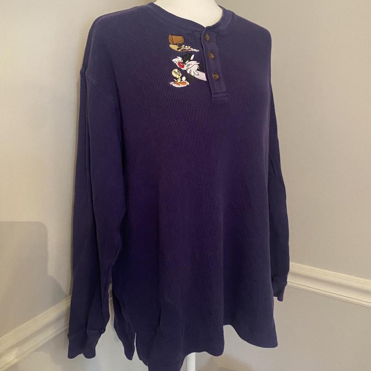 Looney Tunes Men's Navy and Yellow Nightwear Depop