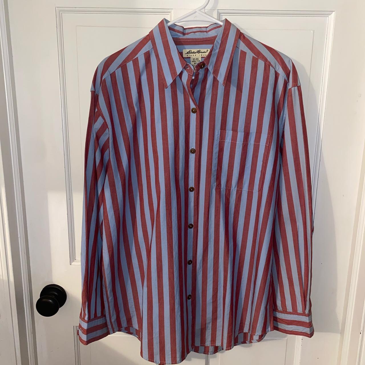 Eddie Bauer Women's Red And Blue Shirt 