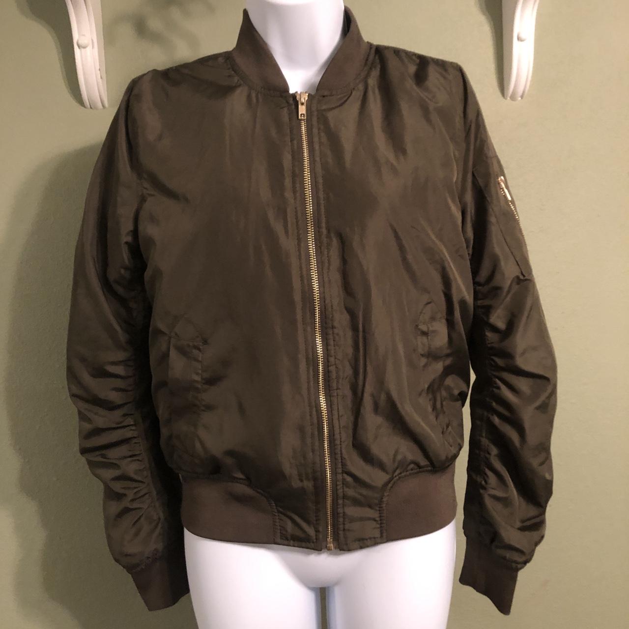 INSO Collection Olive Green Bomber Jacket No flaws... - Depop