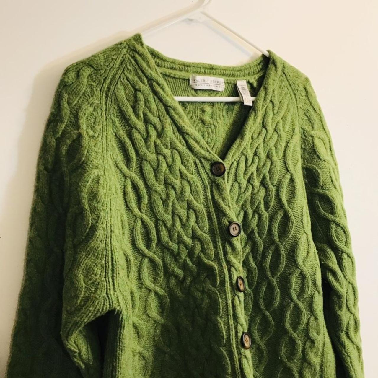 Green Valerie Stevens Lambswool Sweater! • Size: L... - Depop